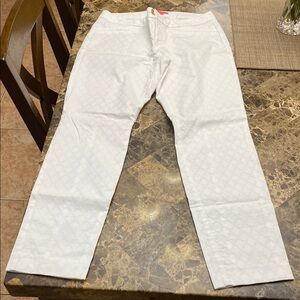 Lilly Pulitzer White Textured Pants